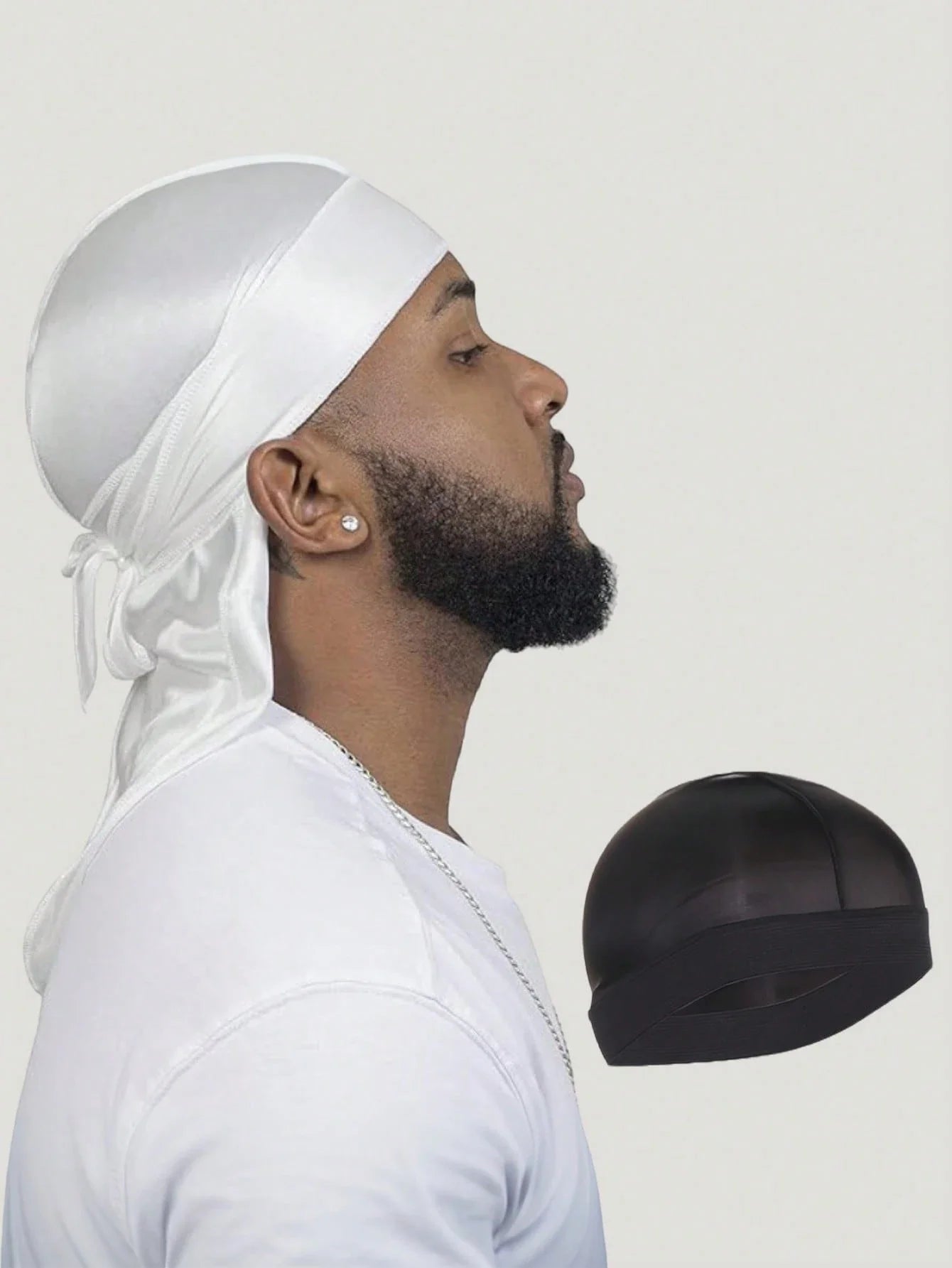 2pcs Satin Durag For Men Women Wave Cap Hair Styling Headwear