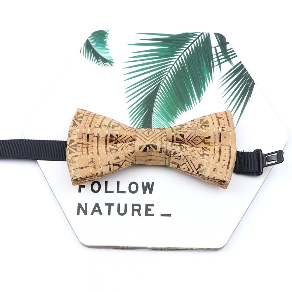 Novel Wooden Bow Tie For Man Women Cork Bowknot Retro Wood Handmade Bowties Daily Party Wedding Accessories Butterfly Wholesale