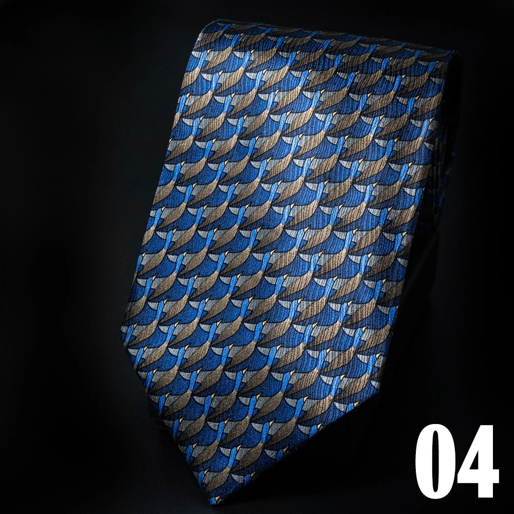 10cm Wide 100% Silk Tie For Men Printed Cartoon animals Handmade Necktie Business Formal Wedding Daily Wear Suit Men's Tie