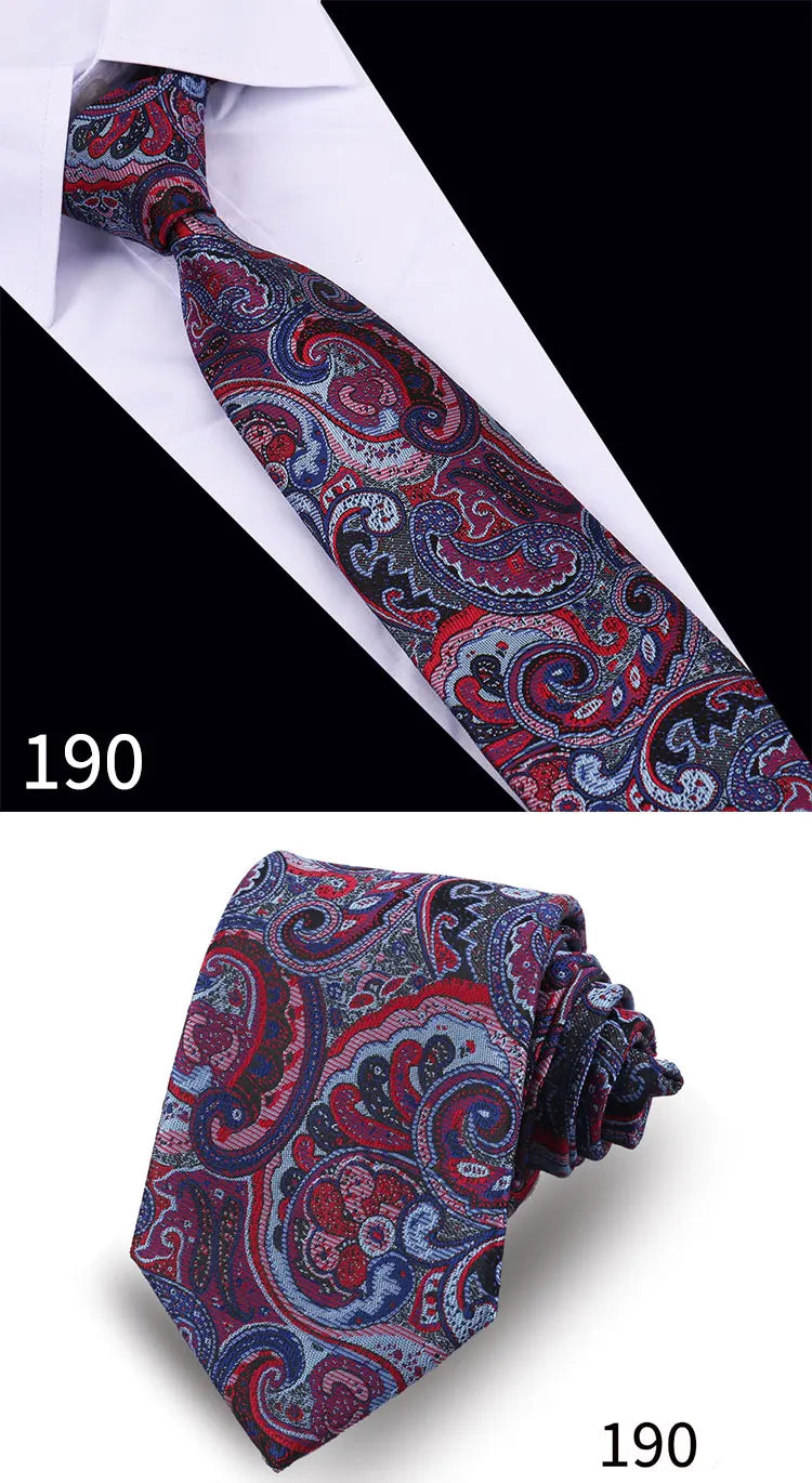 Men Tie Necktie For Men Business Wedding Party Luxury Paisley Necktie Fashion Floral Mens Neck Tie Accessories Wholesale Gravata