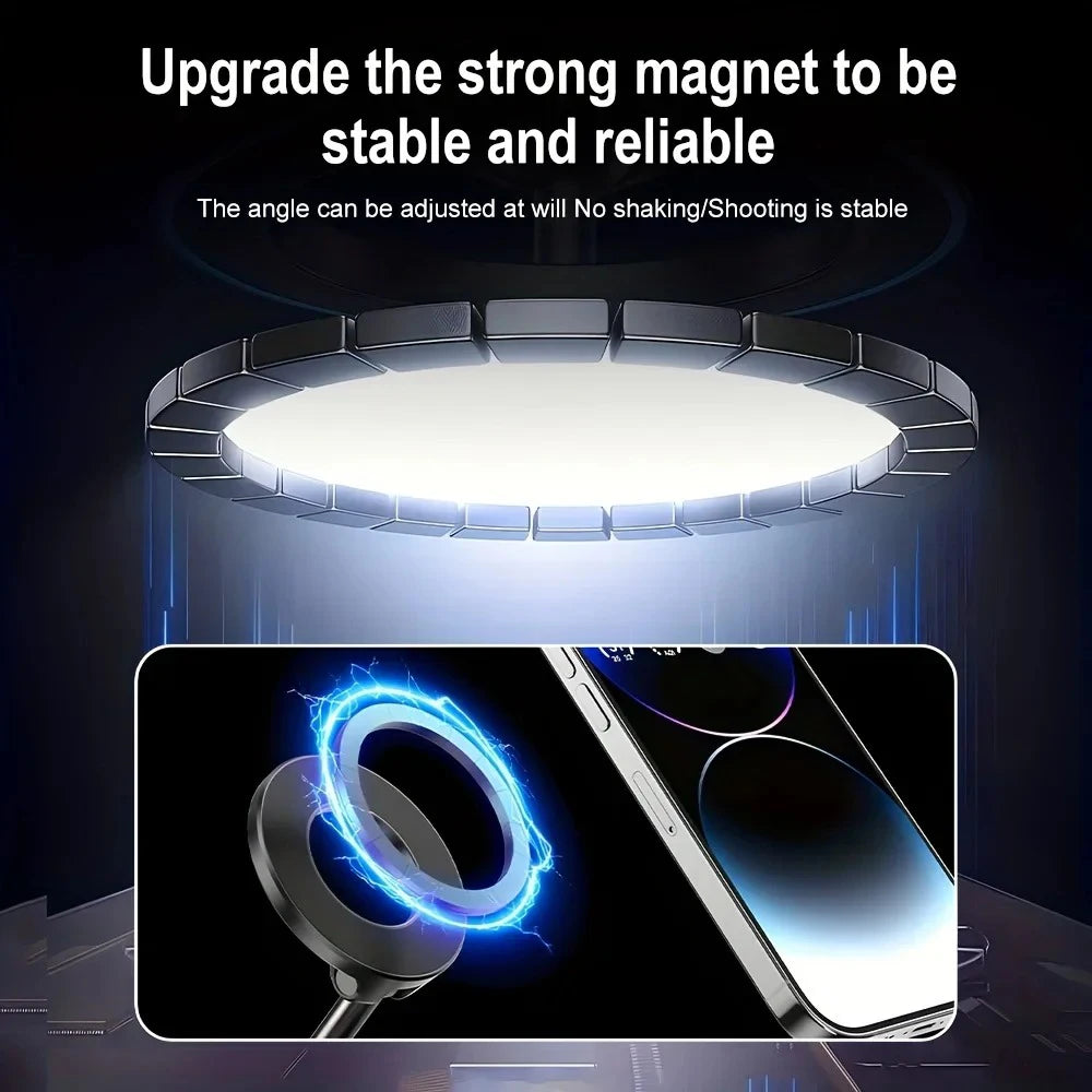Universal Strong Magnetic Phone Holder 360° Adjustable Foldable Design Vacuum Car Mount For Cell Phone For iphone Live Streaming
