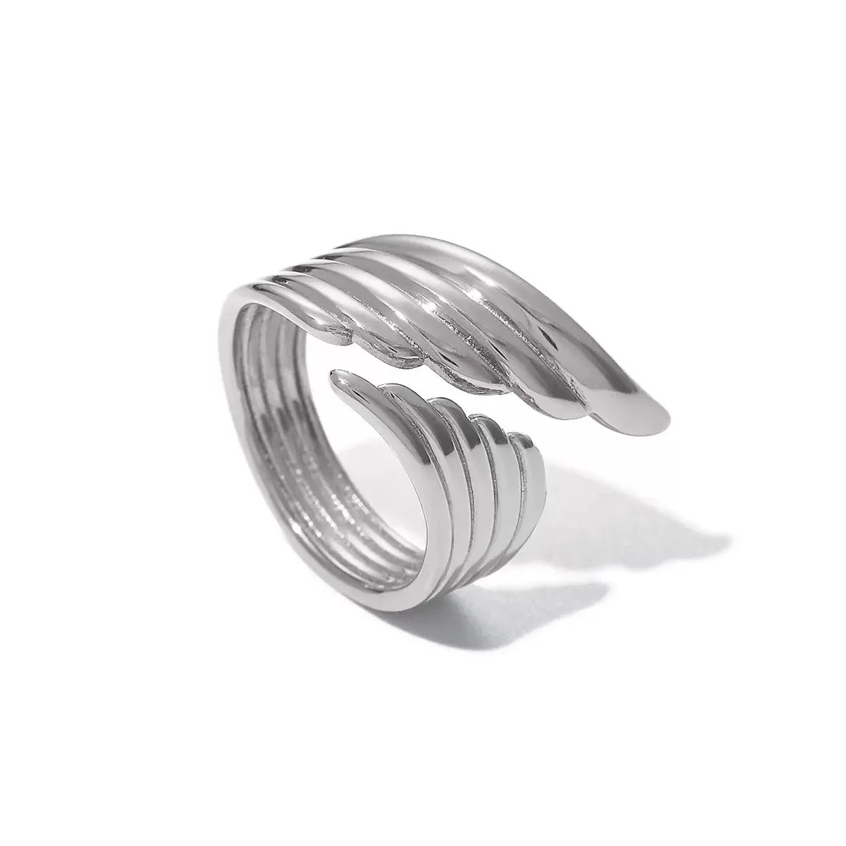 High End Waterproof Hollow Stainless Steel Finger Ring Trendy for Women Personalize Jewelry Wholesale