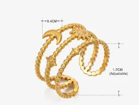 High End Waterproof Hollow Stainless Steel Finger Ring Trendy for Women Personalize Jewelry Wholesale