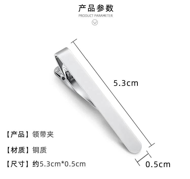 1PCS Tie Clips For Men Fashion Simple Bar Clasp Necktie Accessories Clasp Tie Pin Daily Business Wedding Ceremony Tie Clip Pin