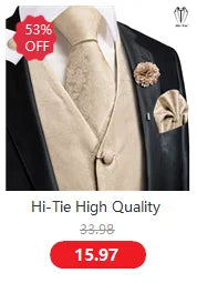 Hi-Tie Adjustable Butterfly Self Bow Tie for mens 100% Silk Floral Paisley Male Classic Wedding Party Golden Red Bow Tie Set