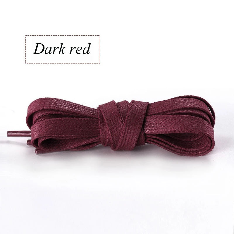 Fashion Flat Waxed Cotton Shoe Laces Unisex Boots Casual Sneakers Shoelace Leather Laces Shoes Boots Waterproof for Shoelaces