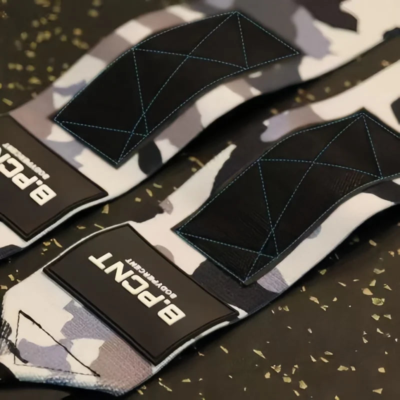 Weight Lifting Wrist Wraps Camouflage Design Extra Strength Weightlifting Wrist Straps for Bench Gym Powerlifting Wrist Support