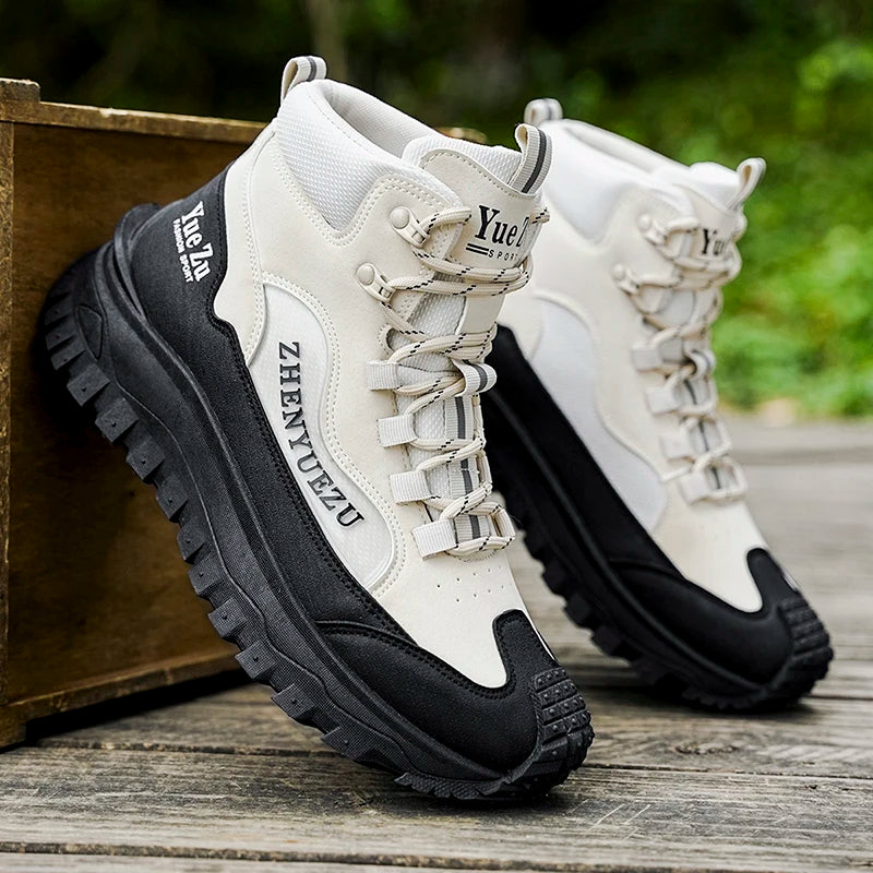 Men's Western Boots, with Thick, Wear-Resistant Soles and Comfortable Lining, Suitable for Outdoor Activities, Camping, Hiking, and Other Outfits