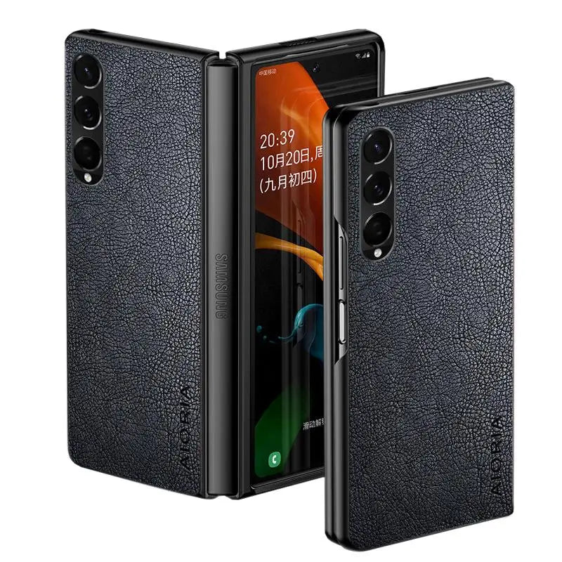 Case For Samsung Galaxy Z Fold 5 4 3 Fold5 Fold4 Fold3 Luxury Leather Business Cover For Samsung Galaxy Z Fold 4 Case
