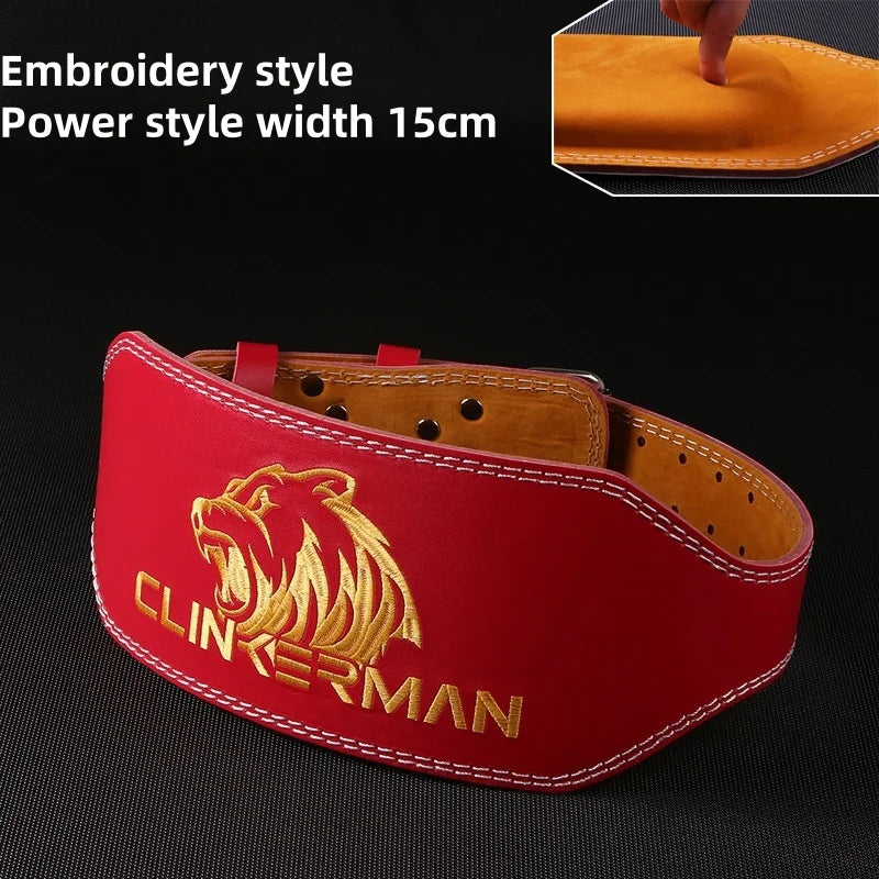 Lion Embroidery Weightlifting Belt, Width 11.5/15cm Professional Gym Powerlifting Belt for Men Women, Adjustment Fitness Belt.