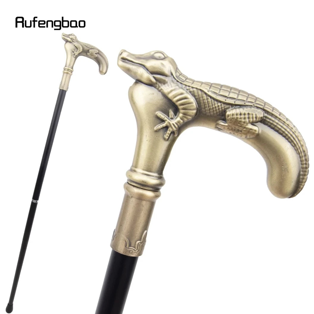 Elegant Copper Lizard Cosplay Cane - 35" Decorative Stick for Costume Parties & Collectors, Antique Style, Ideal Gift for Men an