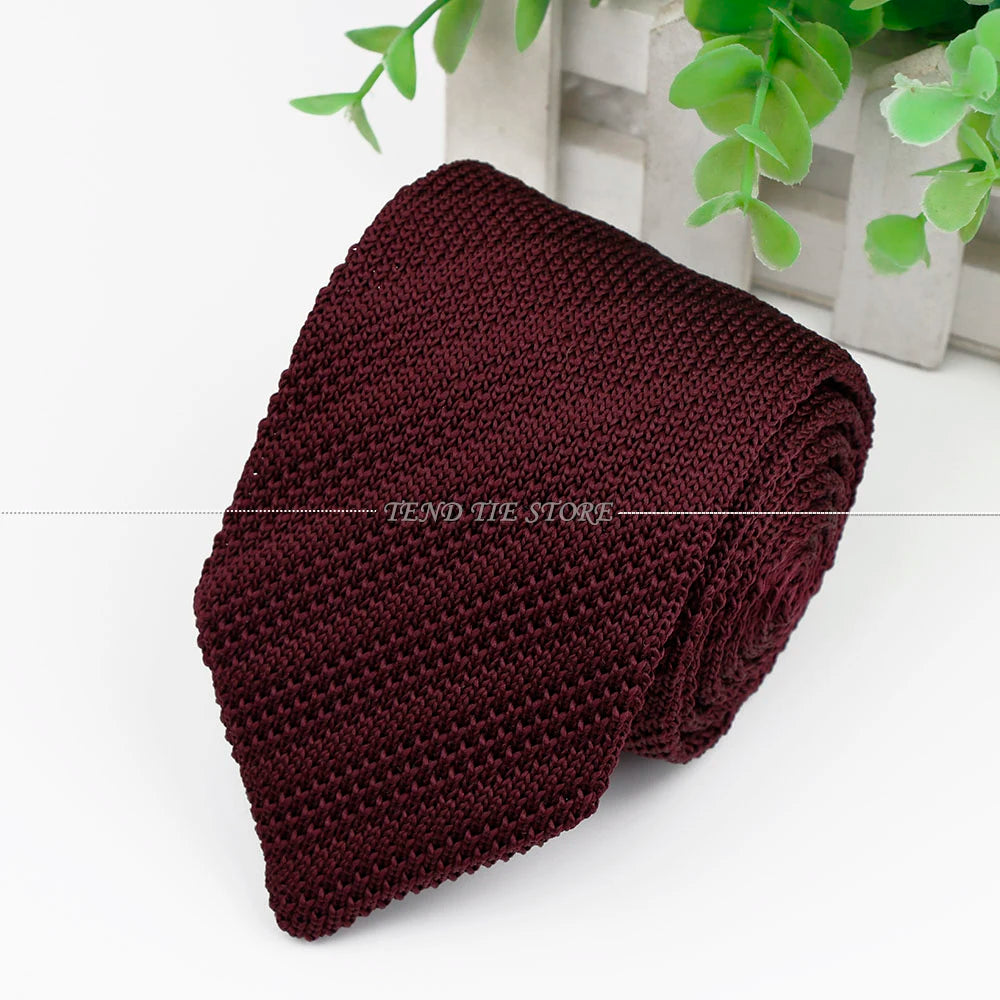 Classic Woven Neck Tie Men's Colourful Solid Tie Knitted Neckties Woven Neckties Business Office Wedding Party Accessories Gifts