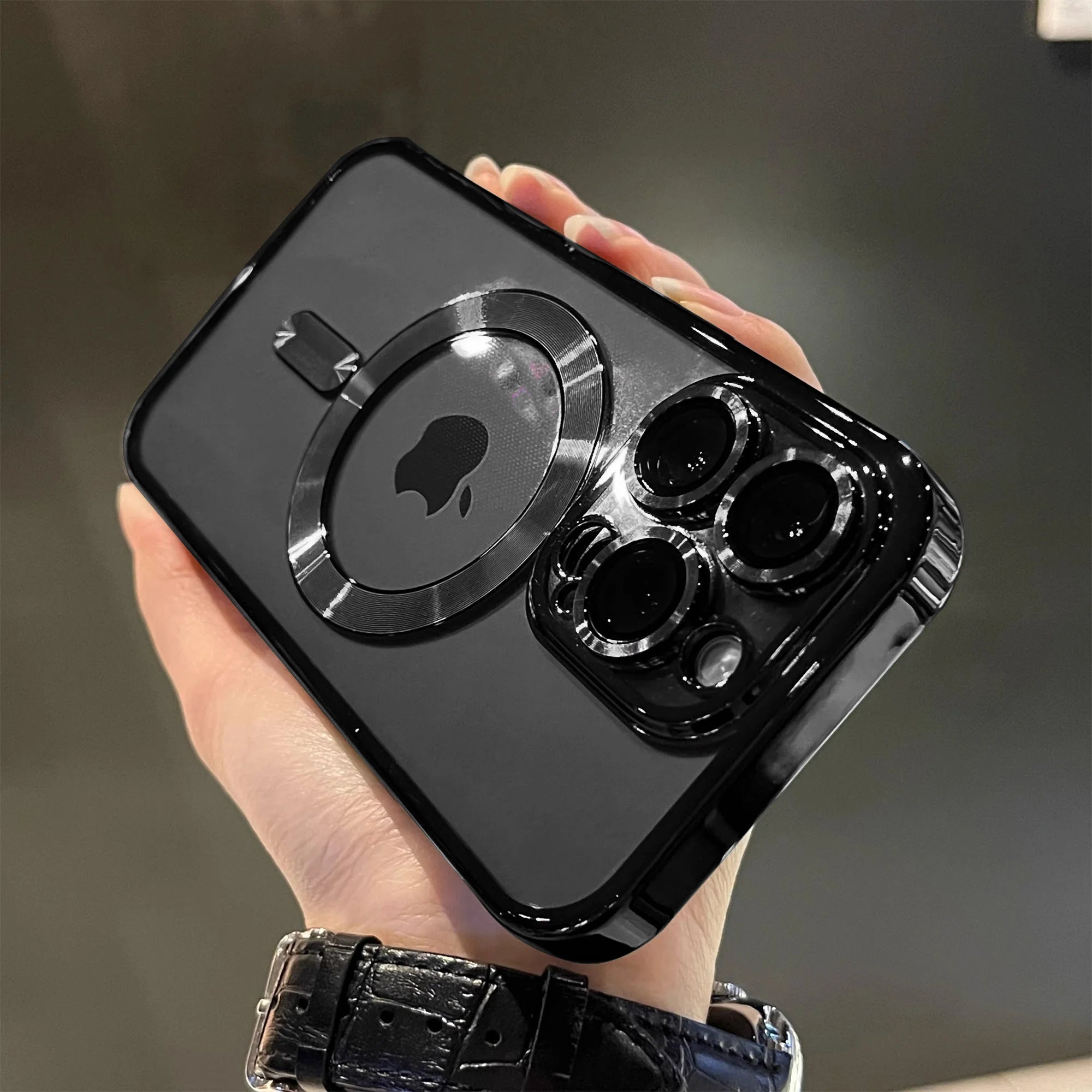 Luxury Magnetic For Magsafe Wireless Charge Plating Clear Case For iPhone 17 11 12 13 14 15 16 Pro Max Shockproof Silicone Cover