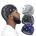 3PCS/LOT New paisley Wave Caps Thick Silky Breathable Dome Elastic Mesh Wig Cap Men Outdoor Wave Caps