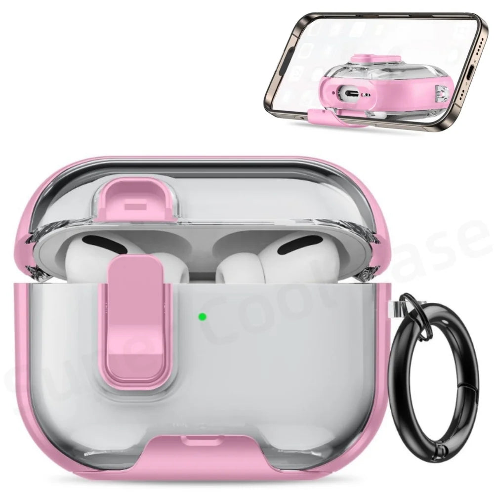 2025 for AirPods Pro 3 Case with Phone Stand&Cleaner Kit Protective Cover for AirPods Pro 3 with Keychain for Airpods Pro 3 Case
