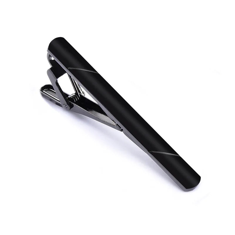 5.8x0.6cm Colourful Tie Clip for Men Metal Copper Simple Bar Clasp Practical Black Navy Blue Necktie Clasp