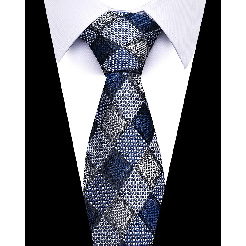 Tie For Men Newest Design Factory Sale Hot Sale 7.5 cm Necktie Yellow Plaid Shirt Accessories Man's Abraham Lincoln's Birthday