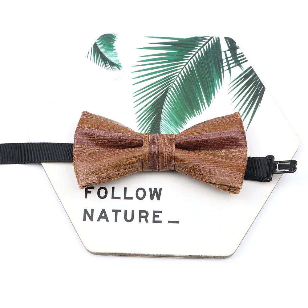 Novel Wooden Bow Tie For Man Women Cork Bowknot Retro Wood Handmade Bowties Daily Party Wedding Accessories Butterfly Wholesale