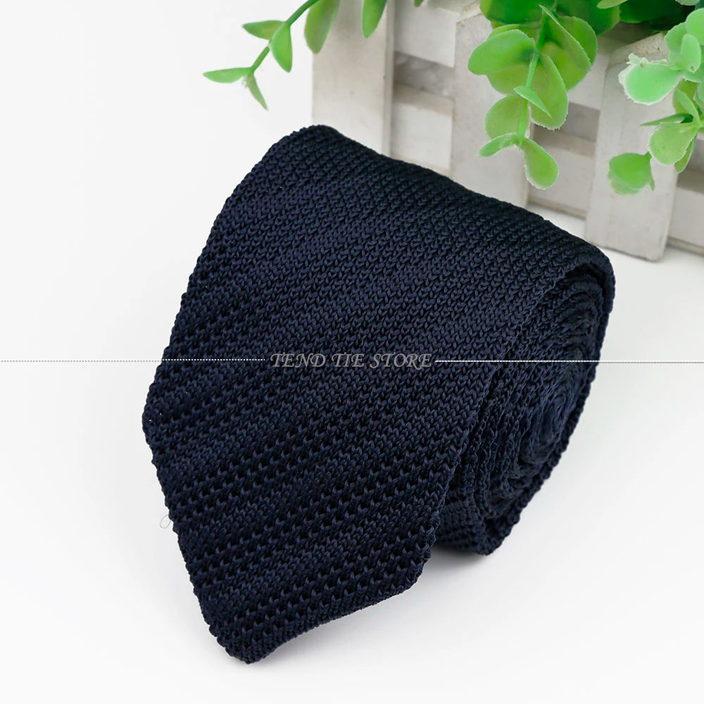 Classic Woven Neck Tie Men's Colourful Solid Tie Knitted Neckties Woven Neckties Business Office Wedding Party Accessories Gifts