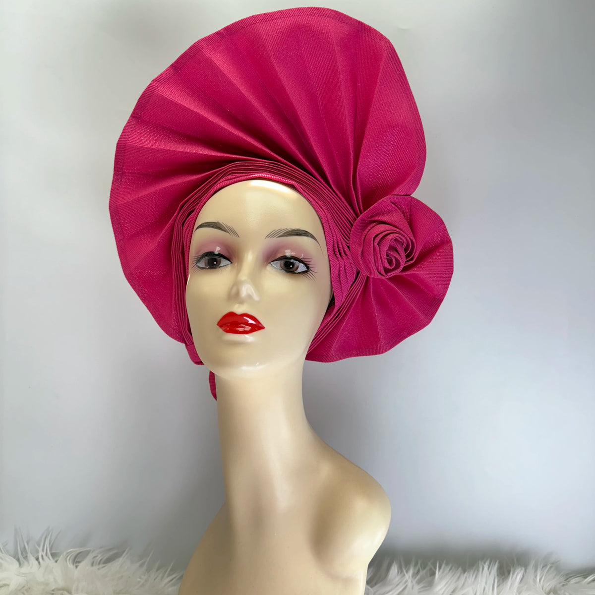 High Quality African Nigeria Gele Elegant Helmet With Stones Headband Turban Head Scarf Head-Hat Auto Gele Brand New Hats 7L631