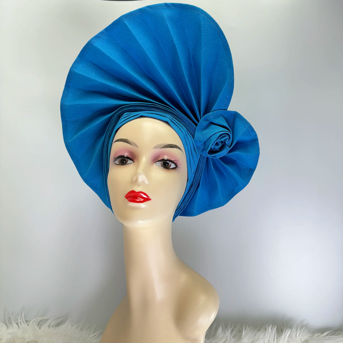 High Quality African Nigeria Gele Elegant Helmet With Stones Headband Turban Head Scarf Head-Hat Auto Gele Brand New Hats 7L631