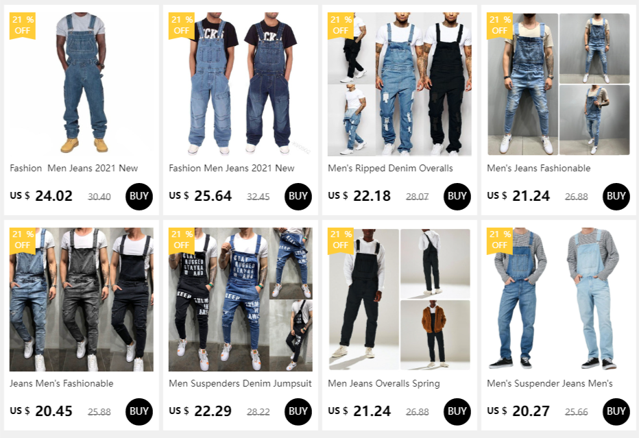 Men's Denim Bib Pants Washed Full Length Jumpsuits Hip Hop Straight Jeans Overalls for Men Streetwear New Male Jumpsuit