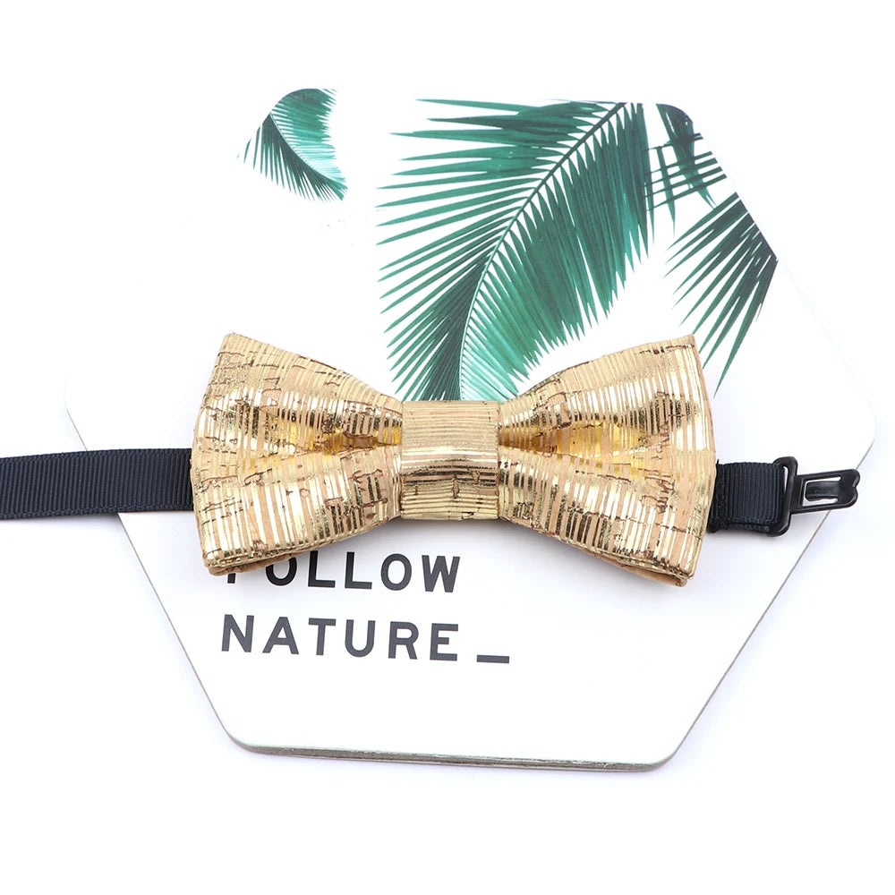 Novel Wooden Bow Tie For Man Women Cork Bowknot Retro Wood Handmade Bowties Daily Party Wedding Accessories Butterfly Wholesale