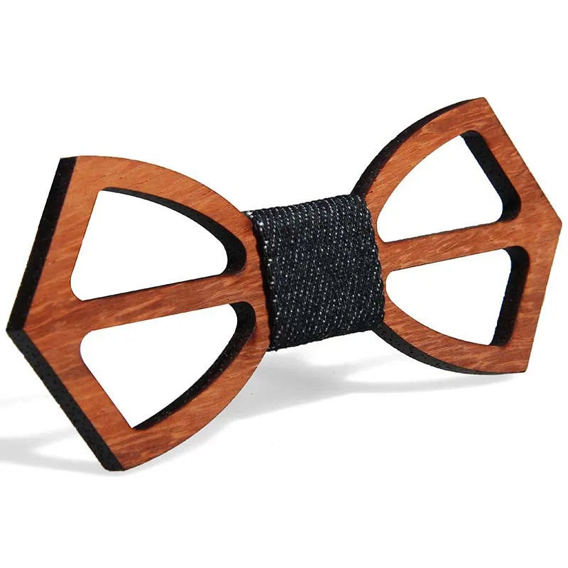 Fashion Wooden Bow Tie For Men Unisex Hollow Out Carved Retro Wooden Neck Ties Adjustable Strap Vintage Bowtie Gravata Corbatas