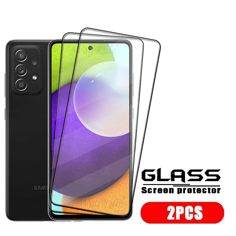 4PCS Full Cover Glass For Samsung A52 Glass Samsung Galaxy A52 Tempered Glass HD 9H Full Cover Screen Protector Samsung A52 A 52