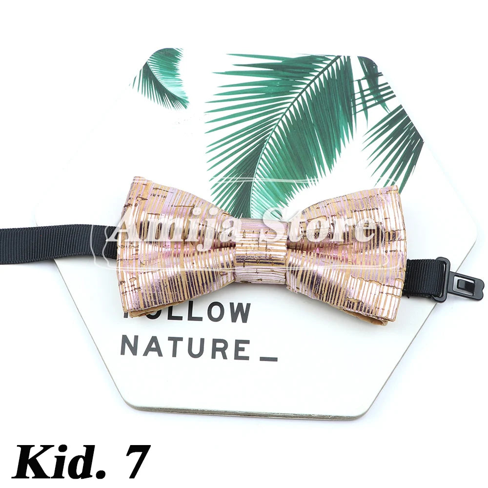 Novel Wooden Bow Tie For Man Women Cork Bowknot Retro Wood Handmade Bowties Daily Party Wedding Accessories Butterfly Wholesale