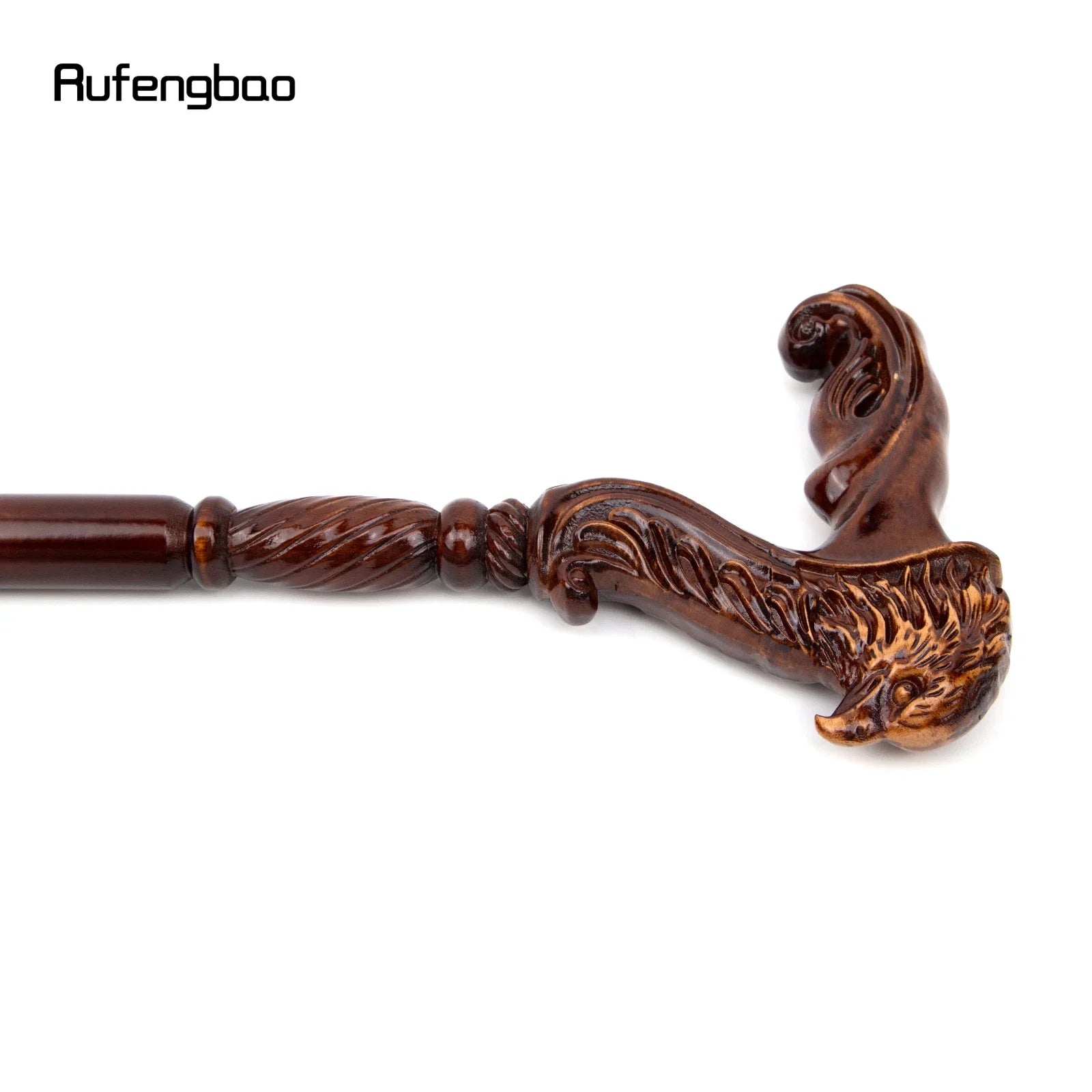Eagle Brown Wooden Fashion Walking Stick Decorative Vampire Cospaly Party Wood Walking Cane Halloween Mace Wand Crosier 93cm