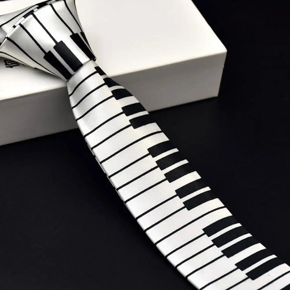 Slim Piano Men Keyboard Music Tie Casual Necktie Tie