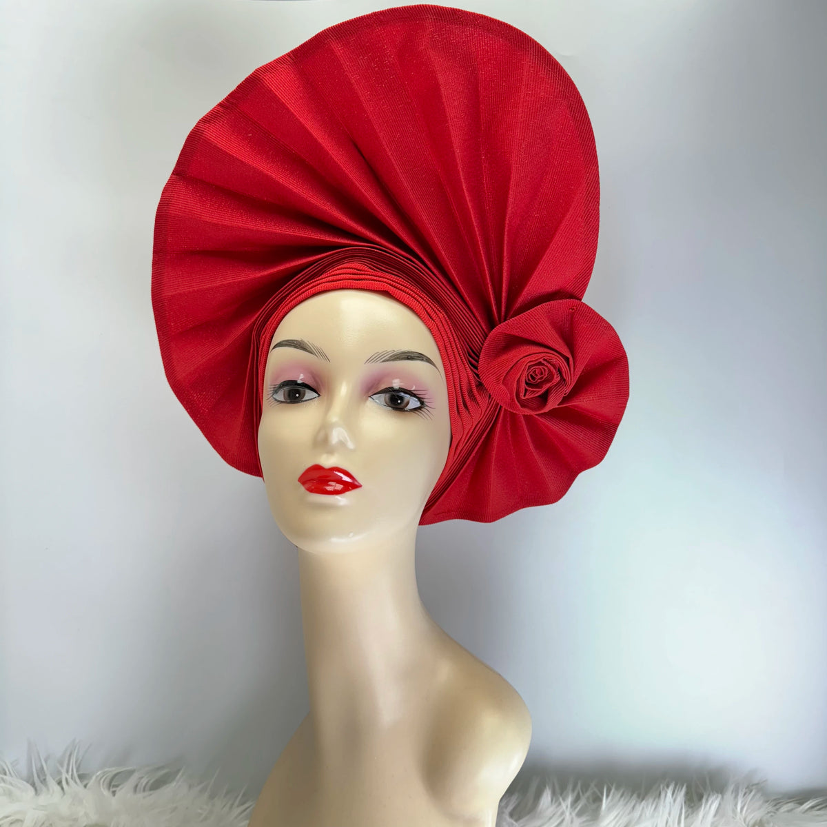 High Quality African Nigeria Gele Elegant Helmet With Stones Headband Turban Head Scarf Head-Hat Auto Gele Brand New Hats 7L631