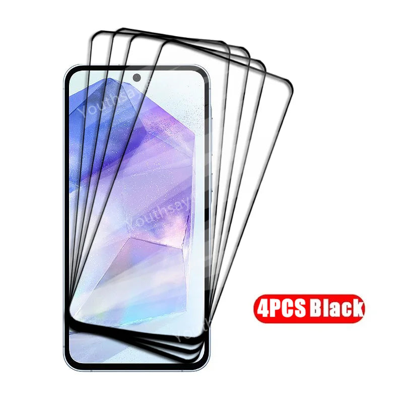 For Samsung Galaxy A55 Tempered Glass Samsung Galaxy A55 A35 A25 A15 M55 M15 Screen Protector Protective Phone Film Samsung A55