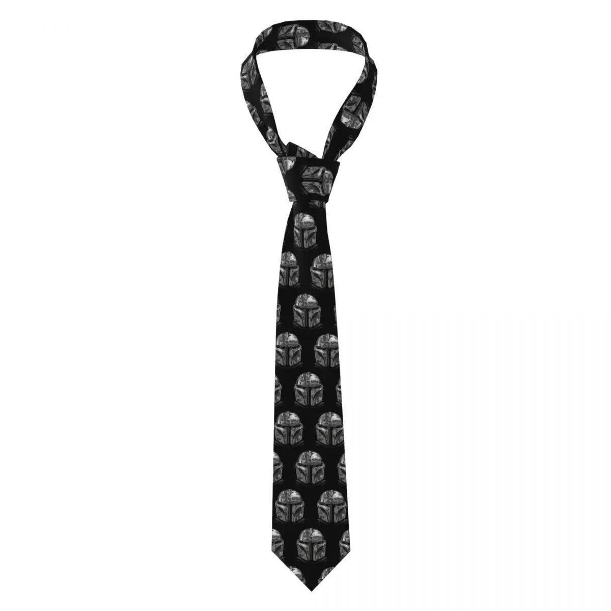 Custom M-Mandalorianed Necktie Men Printed Necktie Space Television Four Seasons Fashion Tie Necktie For Father's Day