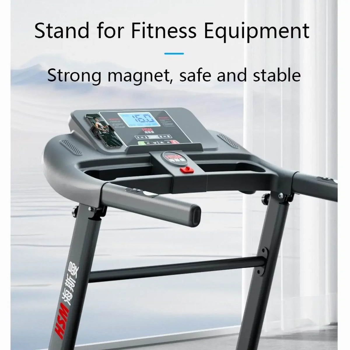 Magnetic Phone Holder Strong Magnet Base Cell Phone Clamp for Gym Treadmill Motorcycle Refrigerator Kitchen Bathroom