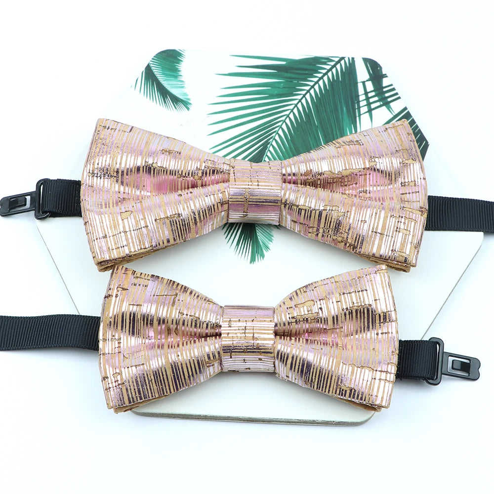 Novel Wooden Bow Tie For Man Women Cork Bowknot Retro Wood Handmade Bowties Daily Party Wedding Accessories Butterfly Wholesale
