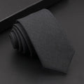 Classic Mens Solid Cotton Handmade 6cm Ties Striped Narrow Collar Slim Necktie Black Red Blue Formal Business Wedding Tie Gift