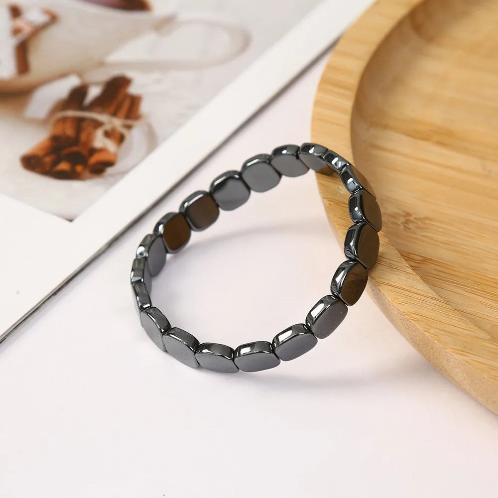 Hematite Bracelet  Jewelry Gift For Men Reclaim Your Edge Confidence Natural Hematite Stone Beaded Stretch Healing Bracelets
