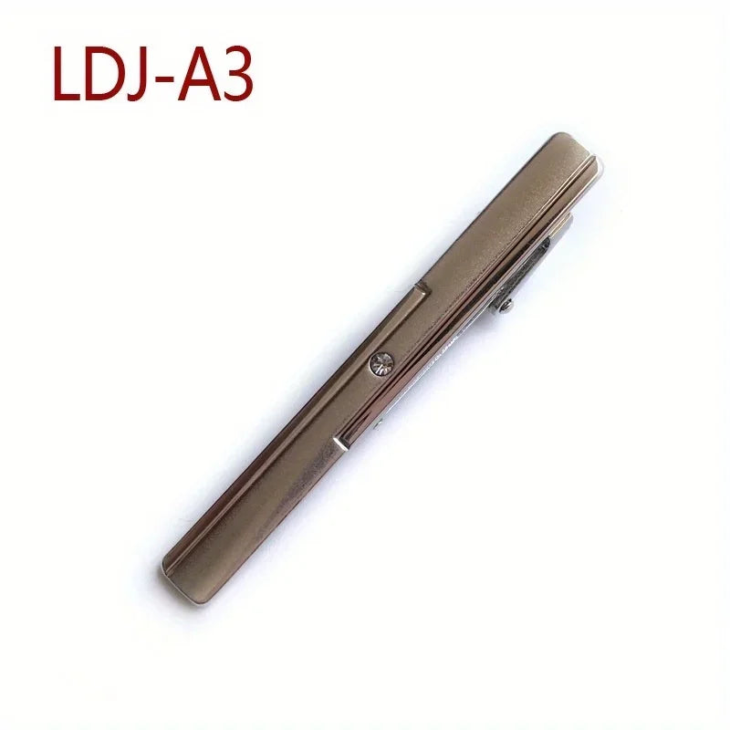 10pcs Men's Dress Tie Clips, Wedding Business Suit Fashion Necktie Clips, Gifts For Husband Boyfriend