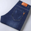 2025 Men NEW Men's Fashion Business Jeans Classic Style Casual Stretch Slim Jean Pants Male Brand Denim Trousers Black Blue Me