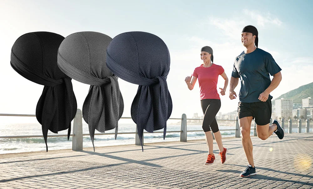 Quick-drying Bandana Doo Rags Caps Summer Breathable Cycling Sport Running Helmet Liner Beanies Durags Pirate Hat Head Wrap Men