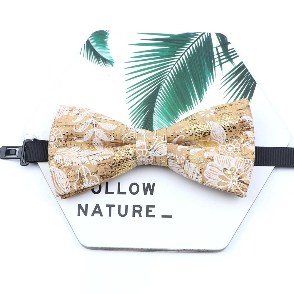 Novel Wooden Bow Tie For Man Women Cork Bowknot Retro Wood Handmade Bowties Daily Party Wedding Accessories Butterfly Wholesale