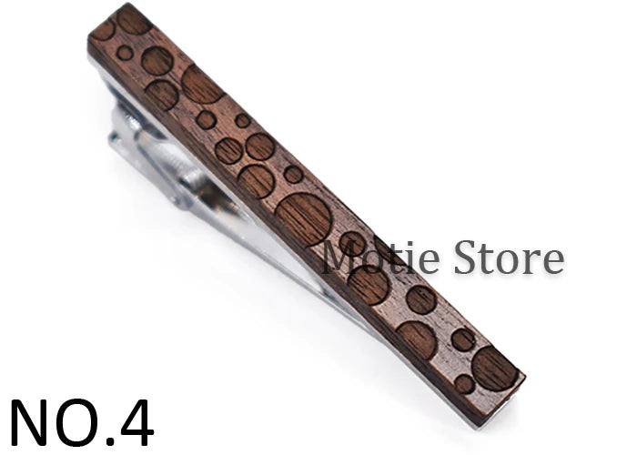 New High Quality Retro Wood Tie Clips For Man Tie Bar Wooden Tie Clip Gentlemen Wedding Business Suit Shirt Necktie Bar Clip