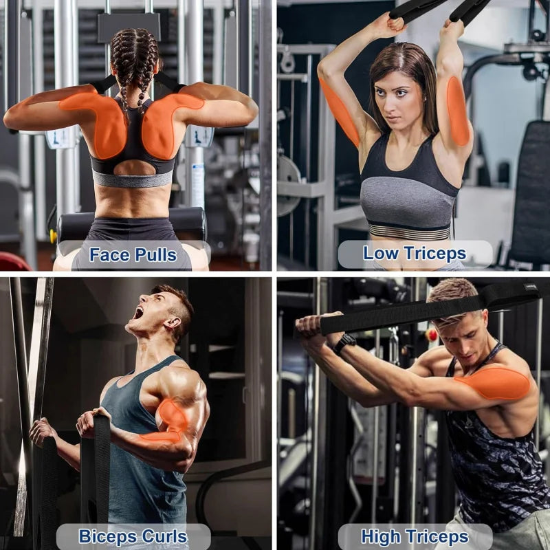 Tricep Rope Cable Attachment 3 in 1 Tricep Pull Down Attachment 3-Lengths for Triceps Back & Shoulders Triceps Extension Strap
