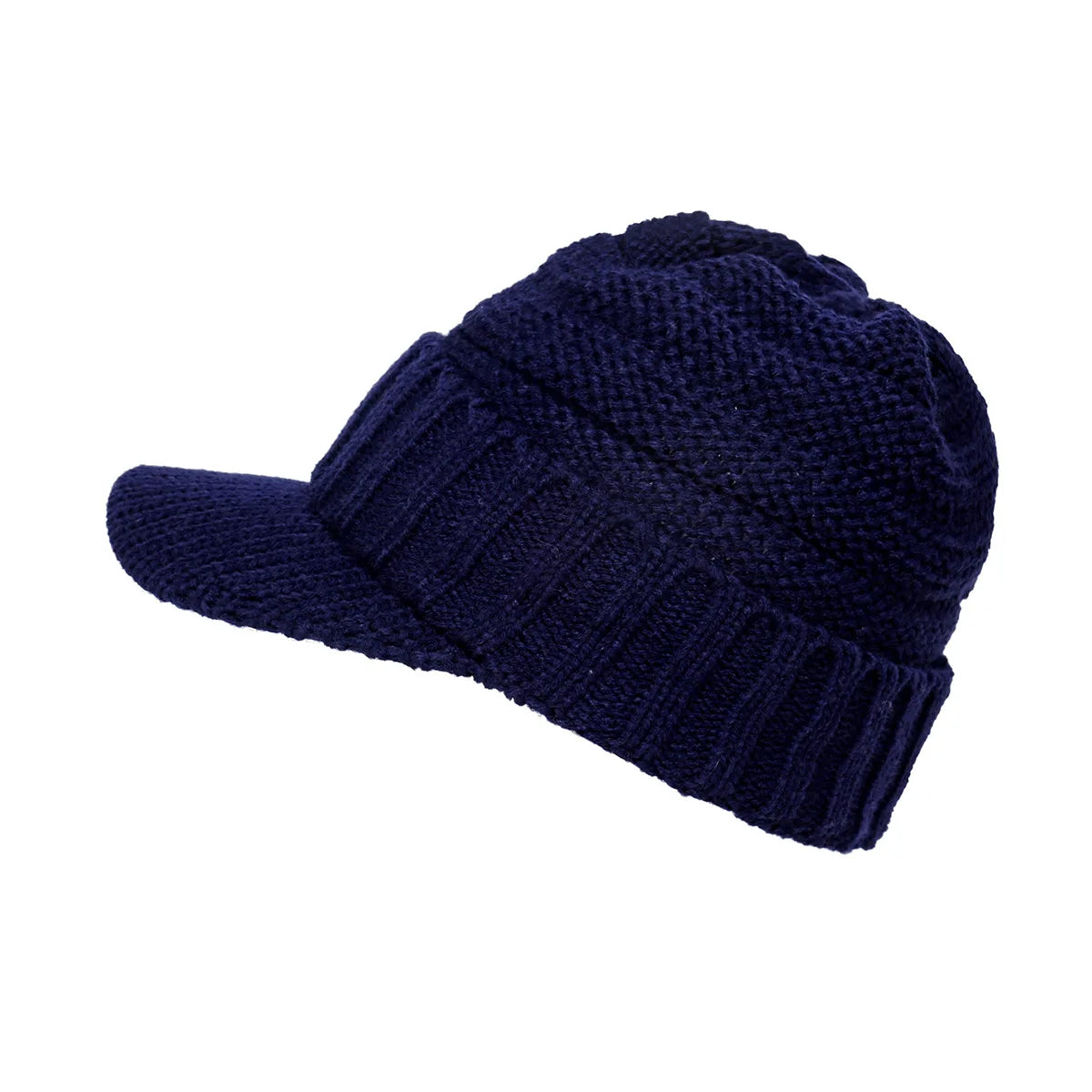 Outdoor Winter Men Women Knitted Hat Cold Protection Wide Brim Hat Thickened Wool Hat Beanies Bonnet Keep Warm Headwear