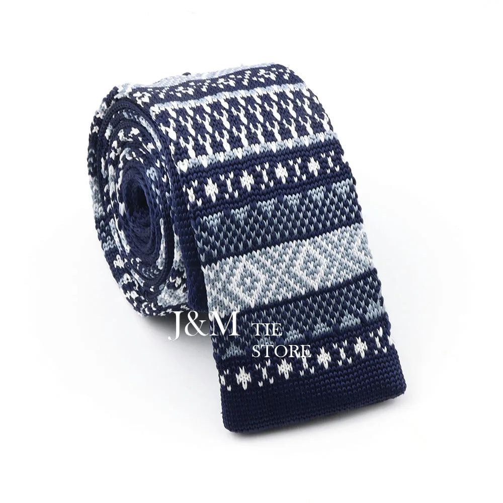 New Knit Ties For Men Casual Skinny Pink Blue Necktie Boys Girls Party Knitted Striped Neck Tie Wedding Groom Necktie Neck Wear