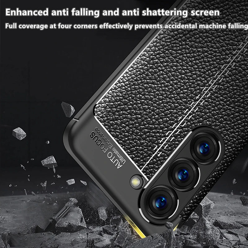 For Cover Samsung Galaxy S24 Case Samsung S24 S 24 Plus Ultra Capas New Shockproof TPU Phone Bumper Leather Fundas Samsung S24