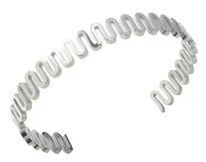 Beads Punk Gold Plated Thick Textured Open Bracelet Bangle for Women Men Trendy Stainless Steel Metal Bracelets