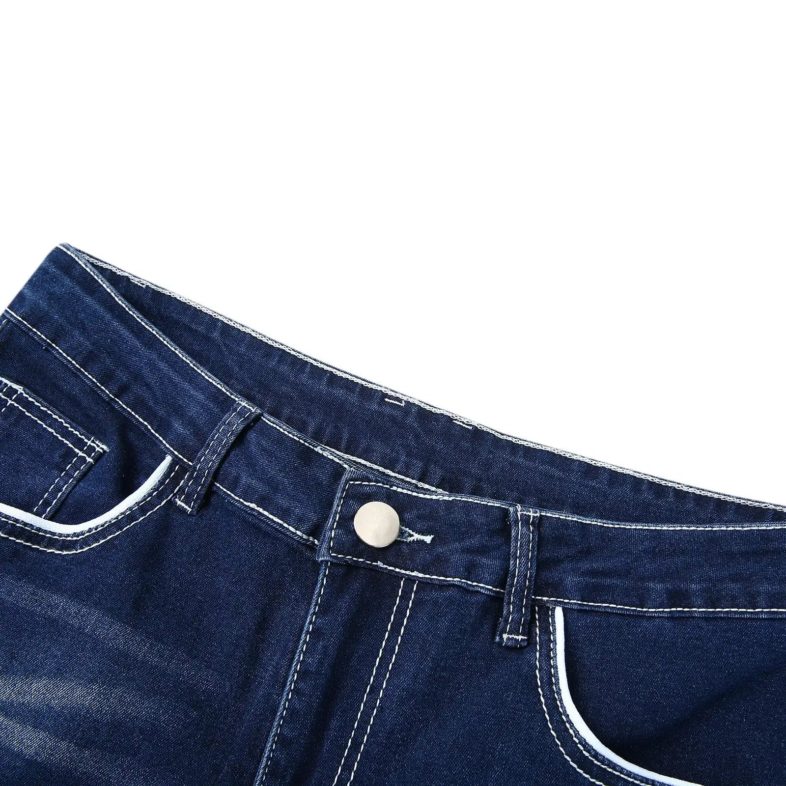 Straight Jeans Men Washed No Hole Jean Spring Summer Boyfriend Jeans Streetwear Loose Cacual Designer Long Denim Pants Trousers